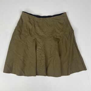 Free People Lined Stretch Elastic A-Line Mini Skirt Women's Olive Green Small